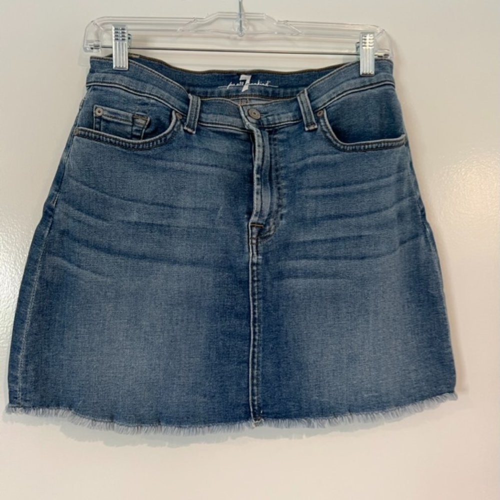 Classic Denim Mini Skirt by 7 For All Mankind